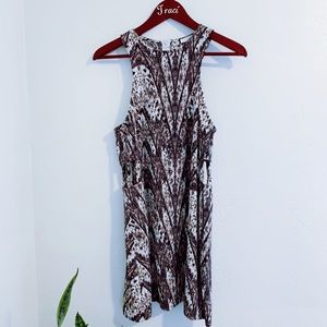 LUSH patterned cutout shift dress